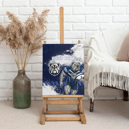 Personalised Canterbury-Bankstown Bulldogs Rugby Canvas Wall Art Berries Mascot - Sporty Splash Art Style