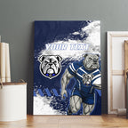 Personalised Canterbury-Bankstown Bulldogs Rugby Canvas Wall Art Berries Mascot - Sporty Splash Art Style
