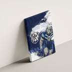Personalised Canterbury-Bankstown Bulldogs Rugby Canvas Wall Art Berries Mascot - Sporty Splash Art Style