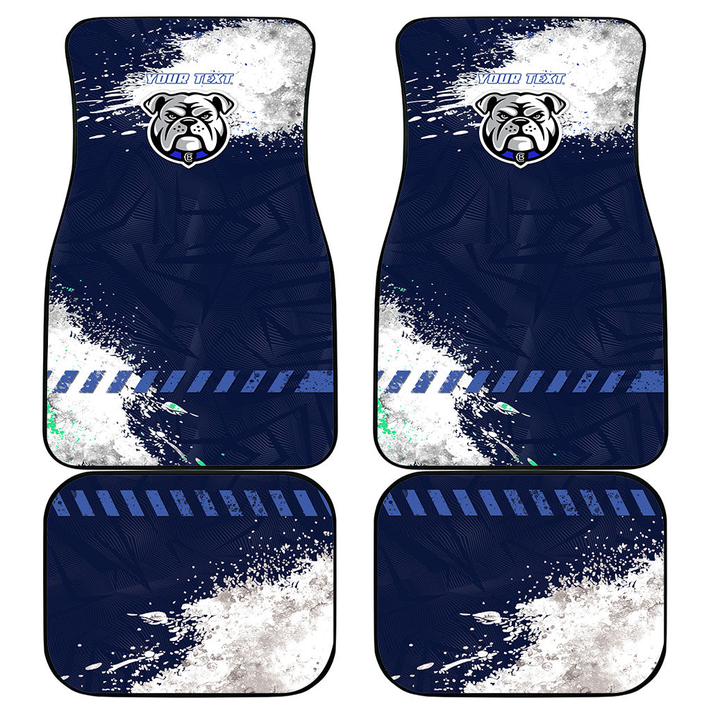 Personalised Canterbury-Bankstown Bulldogs Rugby Car Mats Berries Mascot - Sporty Splash Art Style