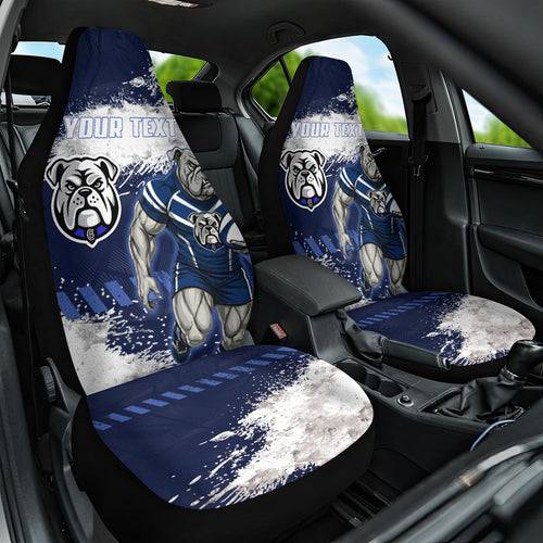 Personalised Canterbury-Bankstown Bulldogs Rugby Car Seat Cover Berries Mascot - Sporty Splash Art Style