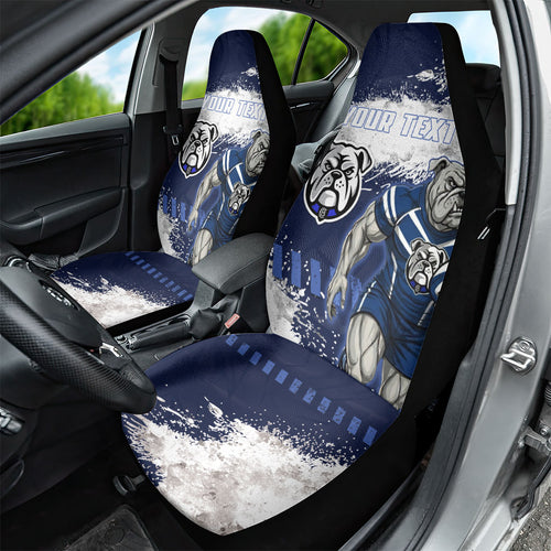Personalised Canterbury-Bankstown Bulldogs Rugby Car Seat Cover Berries Mascot - Sporty Splash Art Style