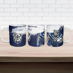 Personalised Canterbury-Bankstown Bulldogs Rugby Ceramic Mug Berries Mascot - Sporty Splash Art Style