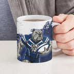 Personalised Canterbury-Bankstown Bulldogs Rugby Ceramic Mug Berries Mascot - Sporty Splash Art Style