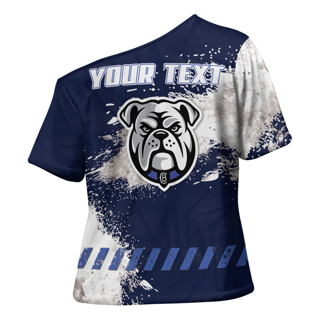 Personalised Canterbury-Bankstown Bulldogs Rugby Cross Shoulder Shirt Berries Mascot - Sporty Splash Art Style