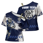 Personalised Canterbury-Bankstown Bulldogs Rugby Cross Shoulder Shirt Berries Mascot - Sporty Splash Art Style