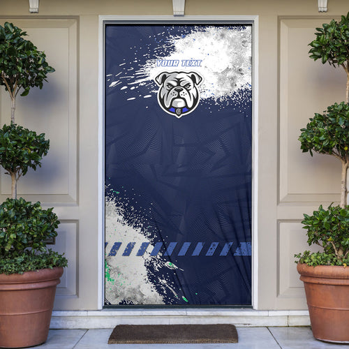 Personalised Canterbury-Bankstown Bulldogs Rugby Door Cover Berries Mascot - Sporty Splash Art Style