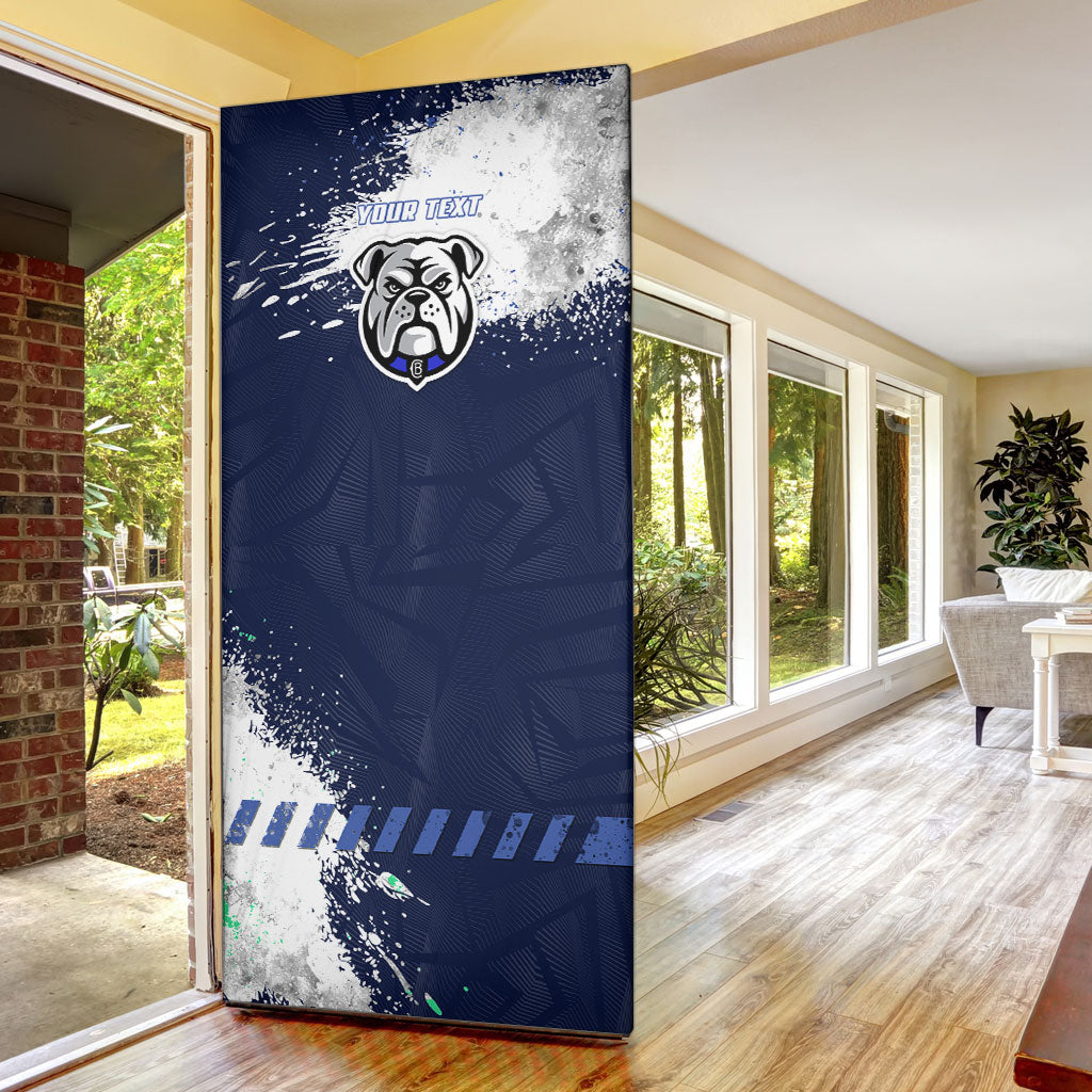 Personalised Canterbury-Bankstown Bulldogs Rugby Door Cover Berries Mascot - Sporty Splash Art Style
