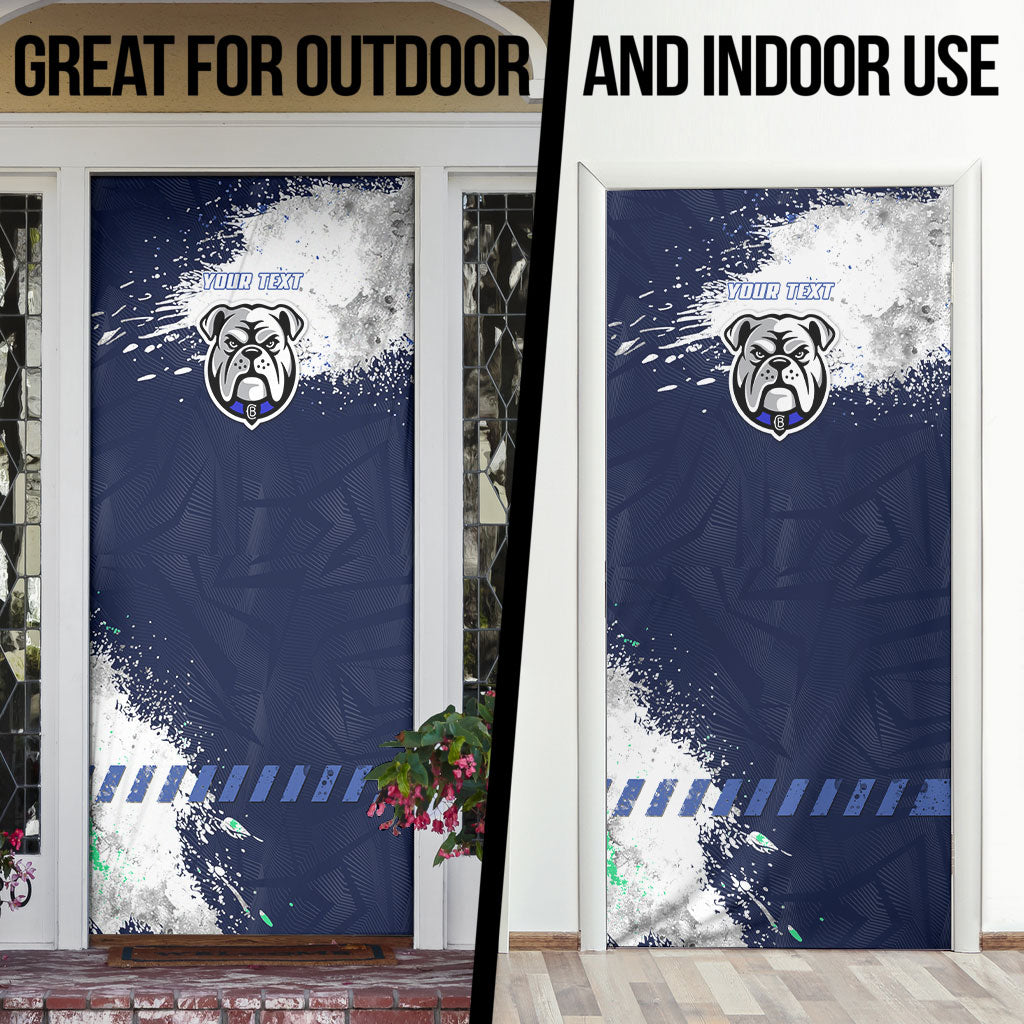 Personalised Canterbury-Bankstown Bulldogs Rugby Door Cover Berries Mascot - Sporty Splash Art Style
