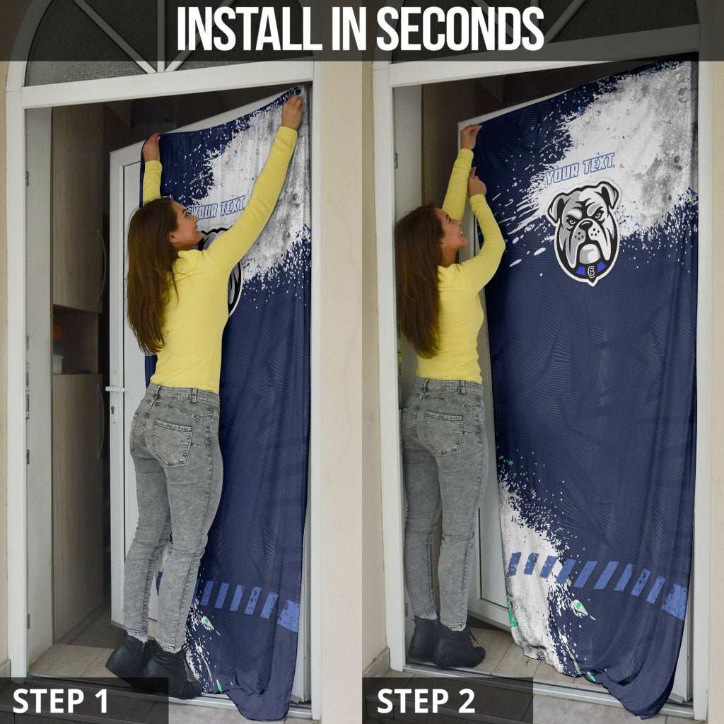 Personalised Canterbury-Bankstown Bulldogs Rugby Door Cover Berries Mascot - Sporty Splash Art Style