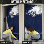 Personalised Canterbury-Bankstown Bulldogs Rugby Door Cover Berries Mascot - Sporty Splash Art Style