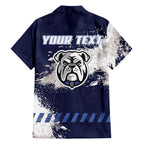 Personalised Canterbury-Bankstown Bulldogs Rugby Family Matching Long Sleeve Bodycon Dress and Hawaiian Shirt Berries Mascot - Sporty Splash Art Style