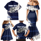 Personalised Canterbury-Bankstown Bulldogs Rugby Family Matching Mermaid Dress and Hawaiian Shirt Berries Mascot - Sporty Splash Art Style