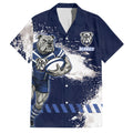Personalised Canterbury-Bankstown Bulldogs Rugby Family Matching Mermaid Dress and Hawaiian Shirt Berries Mascot - Sporty Splash Art Style