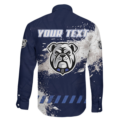 Personalised Canterbury-Bankstown Bulldogs Rugby Family Matching Mermaid Dress and Hawaiian Shirt Berries Mascot - Sporty Splash Art Style