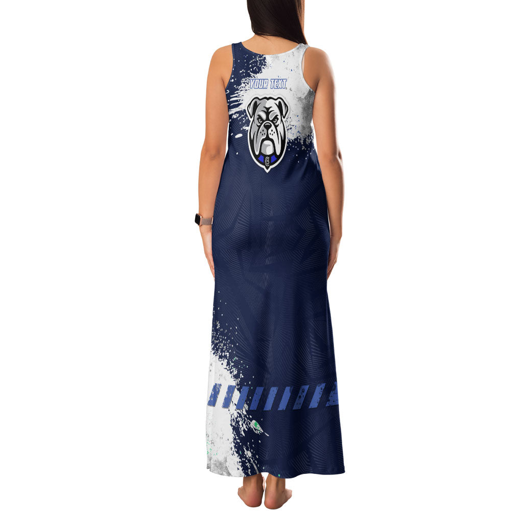 Personalised Canterbury-Bankstown Bulldogs Rugby Family Matching Tank Maxi Dress and Hawaiian Shirt Berries Mascot - Sporty Splash Art Style