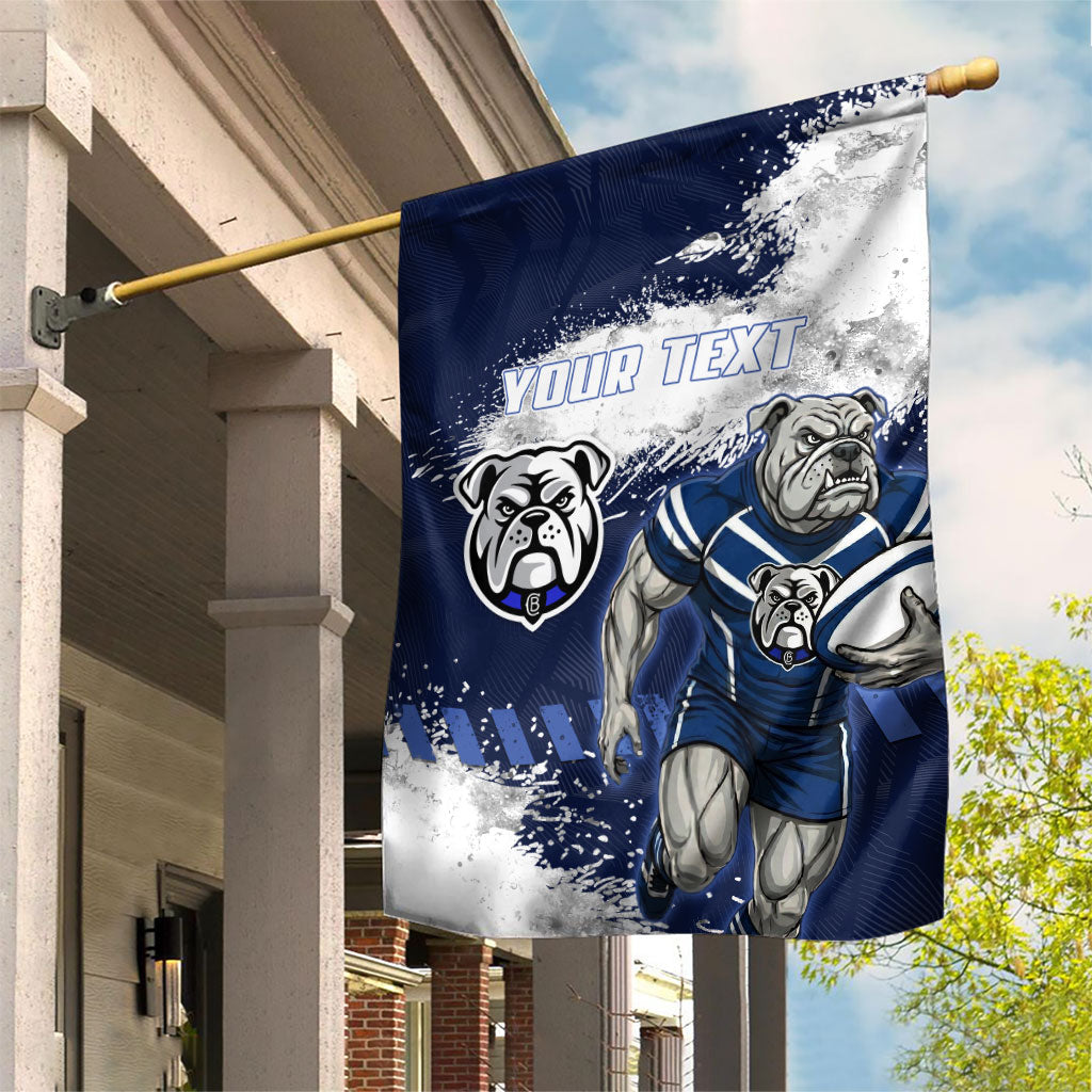 Personalised Canterbury-Bankstown Bulldogs Rugby Garden Flag Berries Mascot - Sporty Splash Art Style