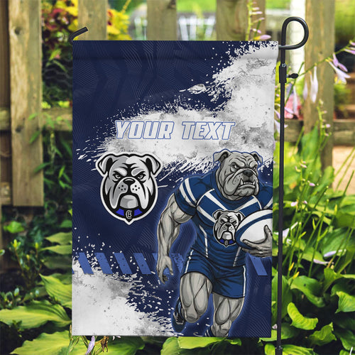 Personalised Canterbury-Bankstown Bulldogs Rugby Garden Flag Berries Mascot - Sporty Splash Art Style