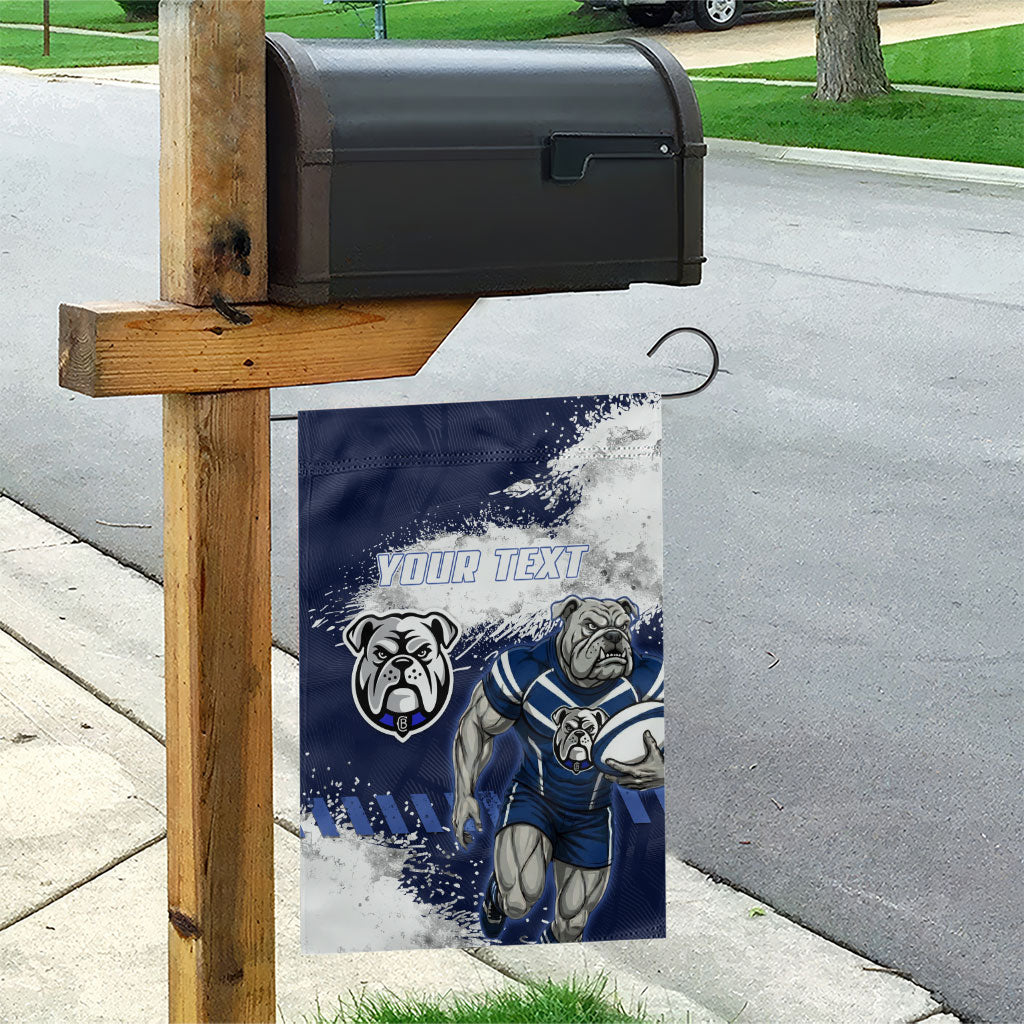 Personalised Canterbury-Bankstown Bulldogs Rugby Garden Flag Berries Mascot - Sporty Splash Art Style