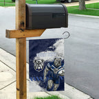 Personalised Canterbury-Bankstown Bulldogs Rugby Garden Flag Berries Mascot - Sporty Splash Art Style