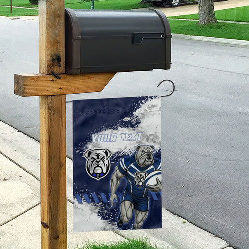 Personalised Canterbury-Bankstown Bulldogs Rugby Garden Flag Berries Mascot - Sporty Splash Art Style