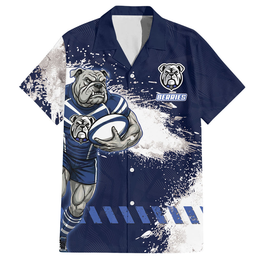 Personalised Canterbury-Bankstown Bulldogs Rugby Hawaiian Shirt Berries Mascot - Sporty Splash Art Style