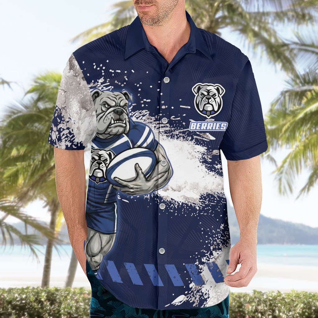 Personalised Canterbury-Bankstown Bulldogs Rugby Hawaiian Shirt Berries Mascot - Sporty Splash Art Style