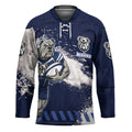 Personalised Canterbury-Bankstown Bulldogs Rugby Hockey Jersey Berries Mascot - Sporty Splash Art Style