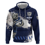 Personalised Canterbury-Bankstown Bulldogs Rugby Hoodie Berries Mascot - Sporty Splash Art Style