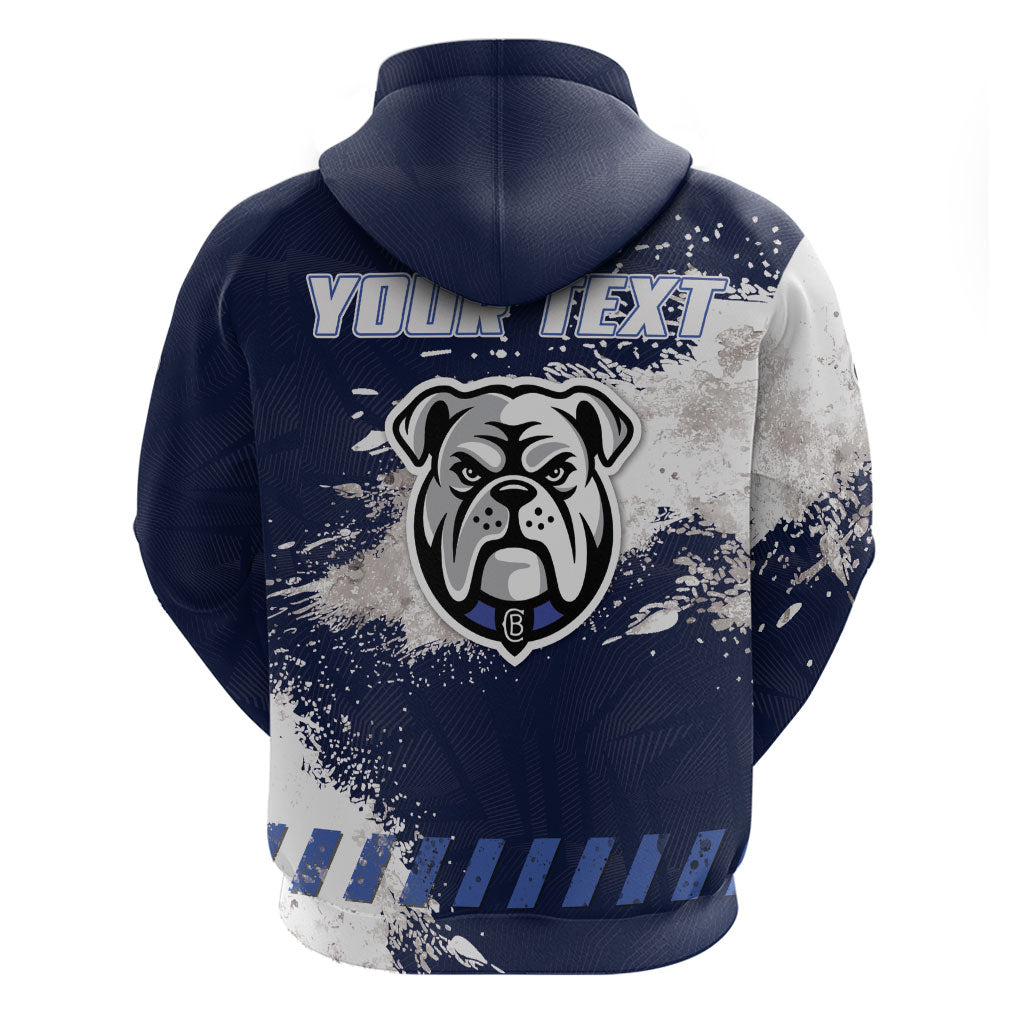Personalised Canterbury-Bankstown Bulldogs Rugby Hoodie Berries Mascot - Sporty Splash Art Style