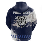 Personalised Canterbury-Bankstown Bulldogs Rugby Hoodie Berries Mascot - Sporty Splash Art Style