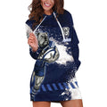 Personalised Canterbury-Bankstown Bulldogs Rugby Hoodie Dress Berries Mascot - Sporty Splash Art Style