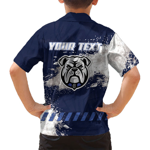 Personalised Canterbury-Bankstown Bulldogs Rugby Kid Hawaiian Shirt Berries Mascot - Sporty Splash Art Style