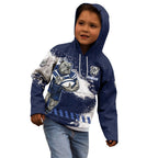 Personalised Canterbury-Bankstown Bulldogs Rugby Kid Hoodie Berries Mascot - Sporty Splash Art Style