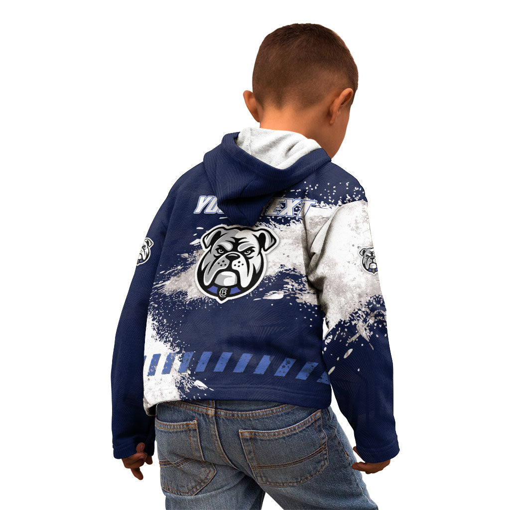 Personalised Canterbury-Bankstown Bulldogs Rugby Kid Hoodie Berries Mascot - Sporty Splash Art Style