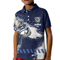 Personalised Canterbury-Bankstown Bulldogs Rugby Kid Polo Shirt Berries Mascot - Sporty Splash Art Style