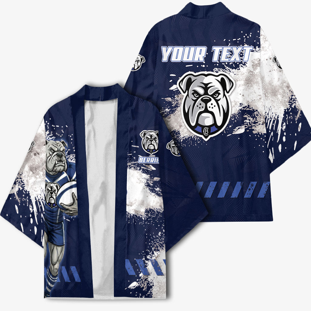 Personalised Canterbury-Bankstown Bulldogs Rugby Kimono Berries Mascot - Sporty Splash Art Style