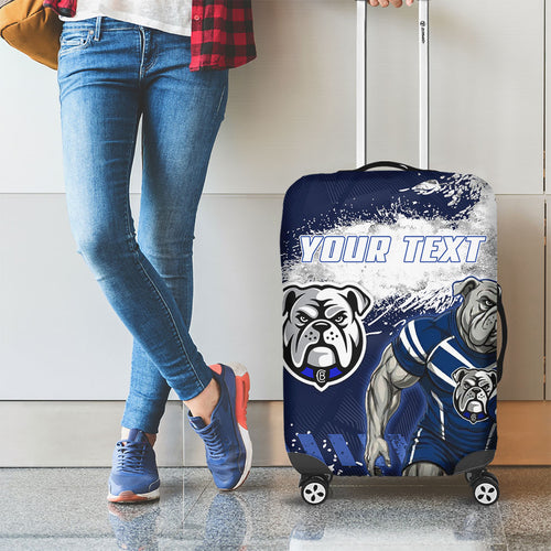 Personalised Canterbury-Bankstown Bulldogs Rugby Luggage Cover Berries Mascot - Sporty Splash Art Style