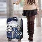 Personalised Canterbury-Bankstown Bulldogs Rugby Luggage Cover Berries Mascot - Sporty Splash Art Style
