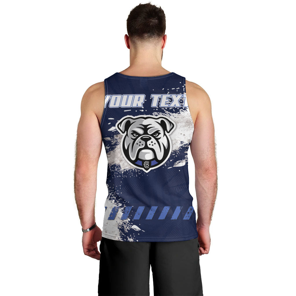 Personalised Canterbury-Bankstown Bulldogs Rugby Men Tank Top Berries Mascot - Sporty Splash Art Style