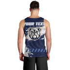 Personalised Canterbury-Bankstown Bulldogs Rugby Men Tank Top Berries Mascot - Sporty Splash Art Style