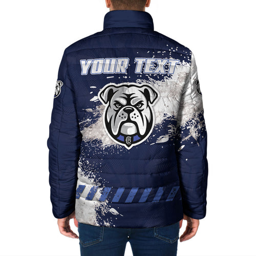 Personalised Canterbury-Bankstown Bulldogs Rugby Padded Jacket Berries Mascot - Sporty Splash Art Style
