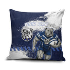 Personalised Canterbury-Bankstown Bulldogs Rugby Pillow Cover Berries Mascot - Sporty Splash Art Style