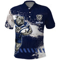 Personalised Canterbury-Bankstown Bulldogs Rugby Polo Shirt Berries Mascot - Sporty Splash Art Style