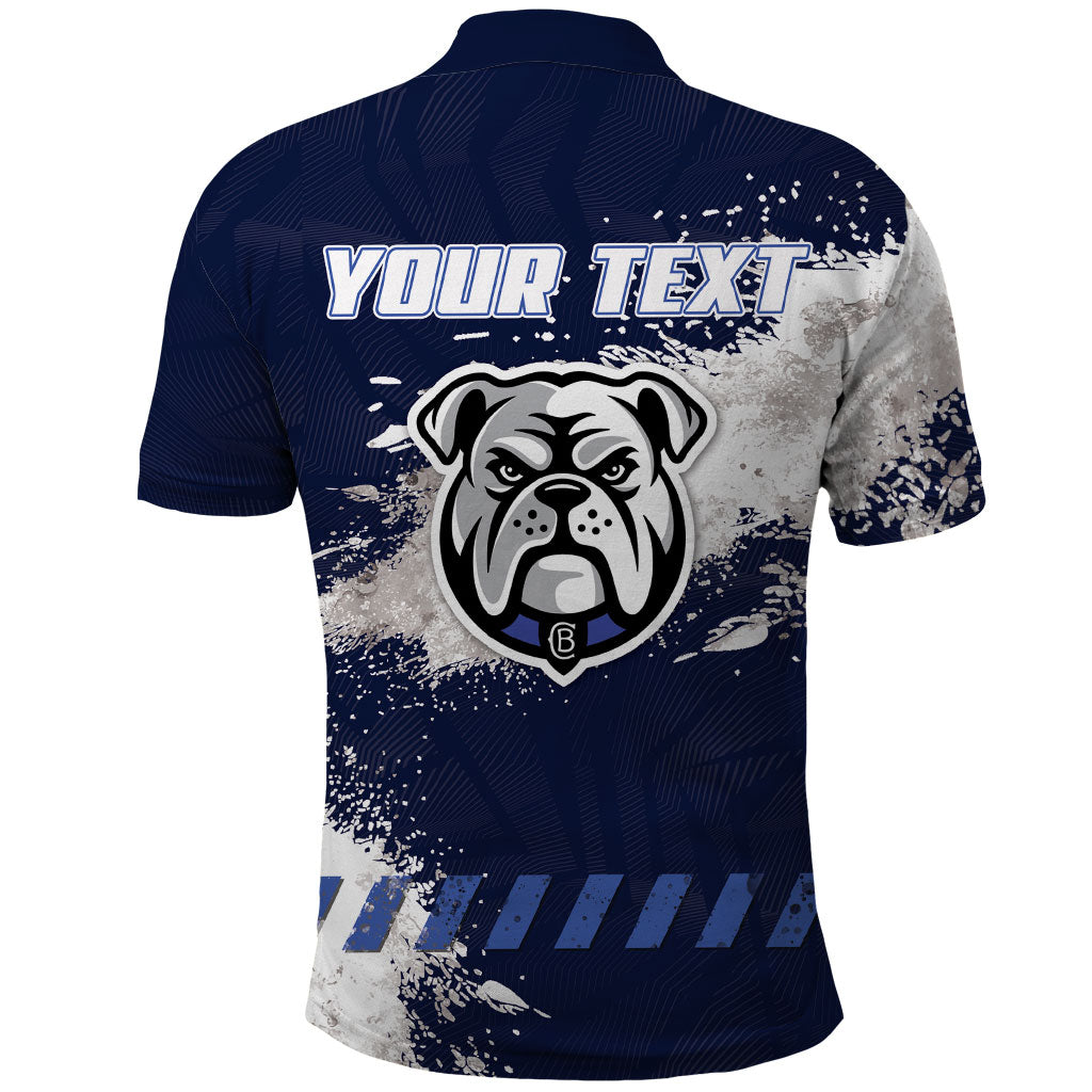Personalised Canterbury-Bankstown Bulldogs Rugby Polo Shirt Berries Mascot - Sporty Splash Art Style