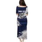 Personalised Canterbury-Bankstown Bulldogs Rugby Puletasi Berries Mascot - Sporty Splash Art Style