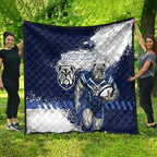 Personalised Canterbury-Bankstown Bulldogs Rugby Quilt Berries Mascot - Sporty Splash Art Style