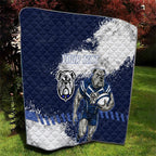 Personalised Canterbury-Bankstown Bulldogs Rugby Quilt Berries Mascot - Sporty Splash Art Style