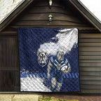 Personalised Canterbury-Bankstown Bulldogs Rugby Quilt Berries Mascot - Sporty Splash Art Style