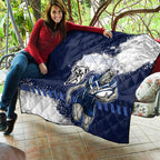 Personalised Canterbury-Bankstown Bulldogs Rugby Quilt Berries Mascot - Sporty Splash Art Style